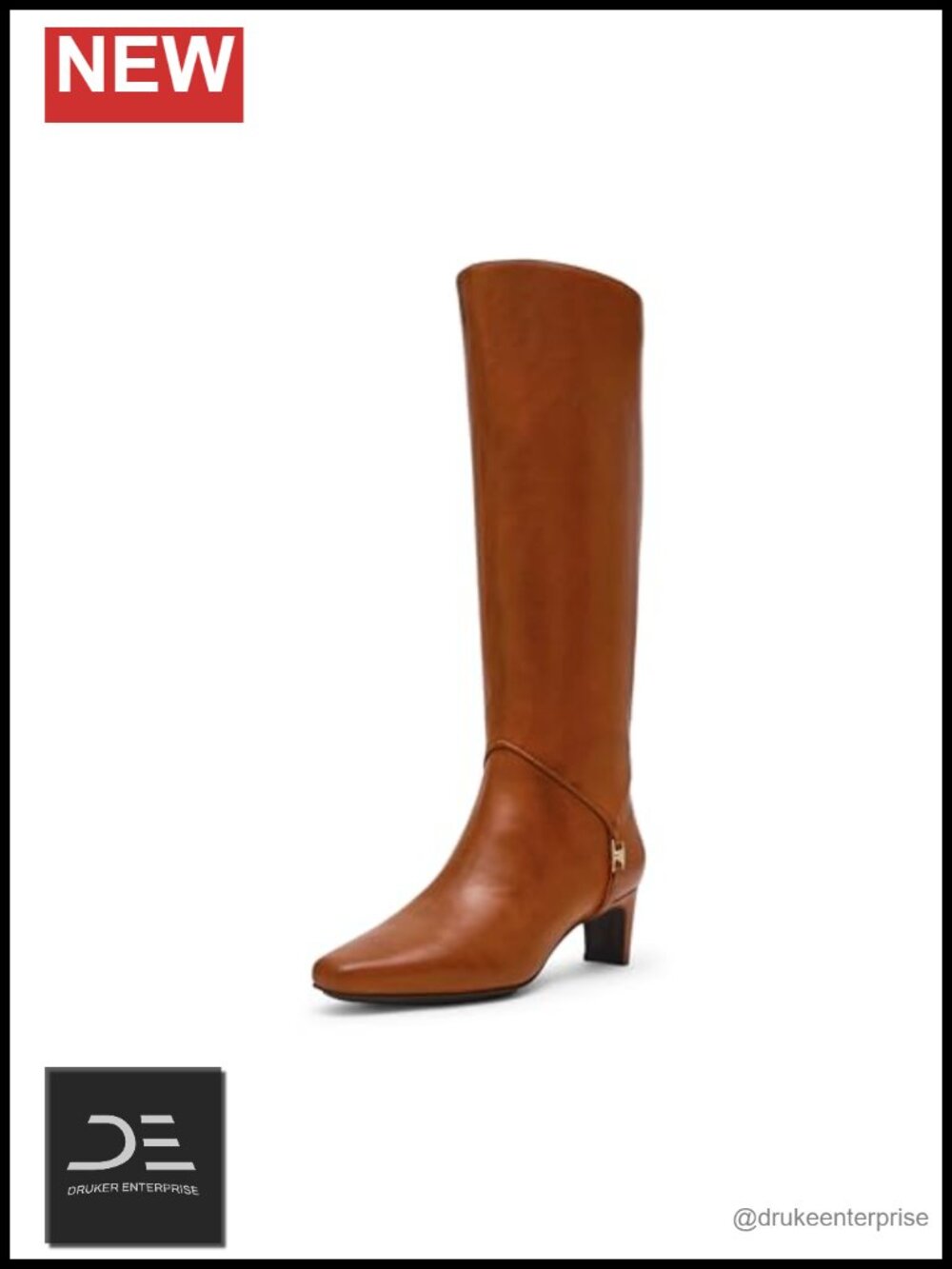 Wide Calf Mid Calf Boot, Kitten Heel, Pull-On, Polyurethane
